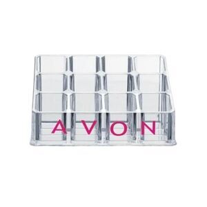 Avon Makeup Lipstick Clear 12-Slot Display Organizer & Caddy